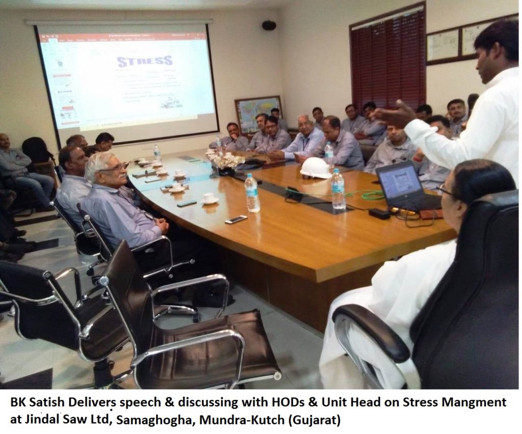Stress Management program atJindal Saw Ltd, Samaghogha . Mundra-Kutch (Gujrat)